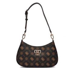 Torebka Guess. Brązowe torebki do ręki damskie Guess, z aplikacjami, klasyczne, bez dodatków. Za 609.99 zł.