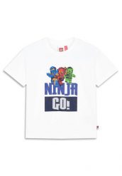 Koszulka Chłopięca LEGO Ninjago Taj302 Biała. Białe t-shirty dla chłopców LEGO, bez wzorów, z bawełny, bez ramiączek. Za 63.99 zł.