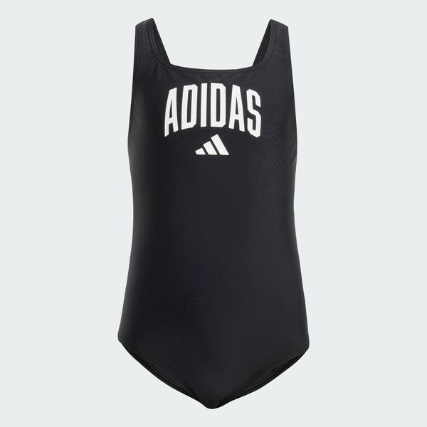 Strój kąpielowy Collegiate V-back Kids. Białe stroje kąpielowe dla dziewczynek Adidas, bez wzorów, z elastanu. Za 153.95 zł.