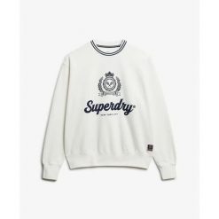 Bluza damska Superdry Country Club. Białe bluzy damskie Superdry., bez wzorów, bez kaptura. Za 321.30 zł.
