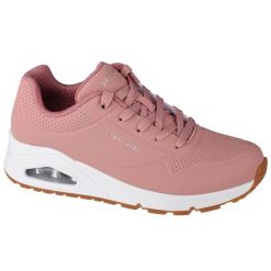Buty do chodzenia damskie Skechers Uno-Stand on Air. Czerwone obuwie sportowe damskie Skechers, bez wzorów, z materiału, trekkingowe. Za 279.99 zł.