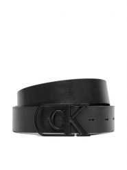 Calvin Klein Pasek Męski Curve Monogram Buckle 32Mm Rev LV04D7021G Czarny. Czarne paski damskie Calvin Klein, bez wzorów, ze skóry. Za 249.99 zł.