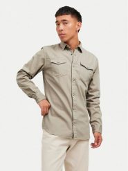 Jack & Jones Koszula Sheridan 12138115 Brązowy Slim Fit. Brązowe koszule męskie Jack & Jones, m, bez wzorów, z bawełny, bez kołnierzyka, bez ramiączek. Za 149.99 zł.