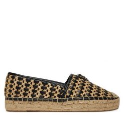Espadryle Guess. Czarne espadryle damskie Guess, z aplikacjami, bez obcasa, bez zapięcia. Za 299.99 zł.
