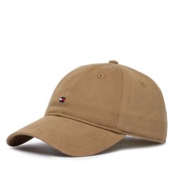 Czapka z daszkiem Tommy Hilfiger. Brązowe czapki i kapelusze damskie Tommy Hilfiger, bez wzorów. Za 169.99 zł.