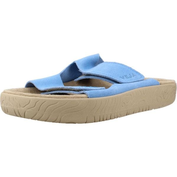 Sandały VEJA SA3221353A Niebieski. Niebieskie sandały damskie Veja, bez wzorów, ze skóry, bez obcasa, bez zapięcia. Za 413.99 zł.