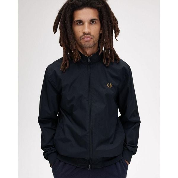 Kurtka męska Fred Perry Brentham. Niebieskie kurtki męskie Fred Perry, m, bez wzorów, z nylonu, trekkingowe. Za 904.80 zł.