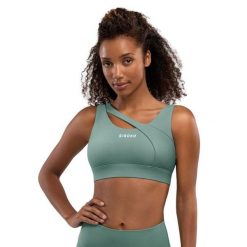 Stanik sportowy fitness damski - Wysokie wsparcie Cross Green. Zielone obuwie sportowe damskie SIROKO, bez wzorów, z nylonu, na fitness i siłownię. W wyprzedaży za 126.00 zł.