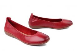 JOSEF SEIBEL 74801 133 450 Fenja 01 hibiscus, baleriny damskie. Czerwone baleriny damskie Josef Seibel, bez wzorów, ze skóry, bez obcasa. Za 305.91 zł.