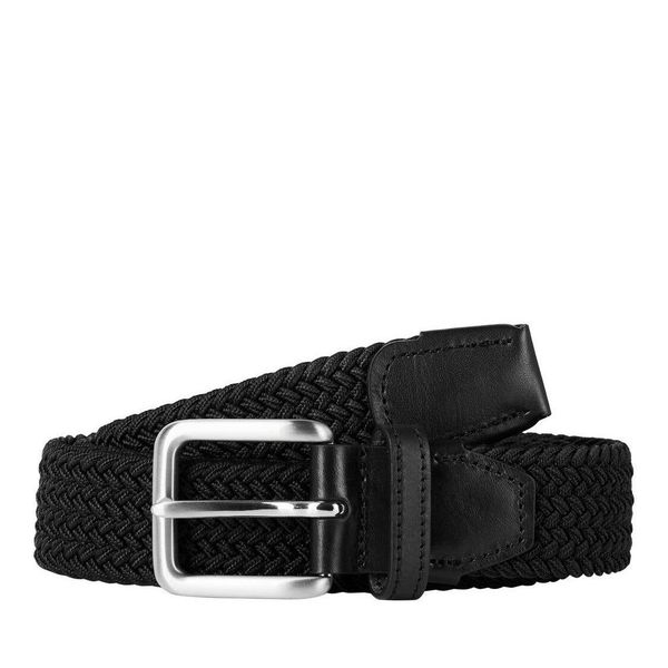 Pasek Jack & Jones Spring Woven czarny. Czarne paski damskie Jack&Jones, bez wzorów, z materiału, biznesowe. Za 126.30 zł.