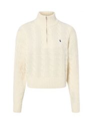 Polo Ralph Lauren sweter z dzianiny z zawartością kaszmiru Kobiety Wełna biały, S. Białe swetry damskie Polo Ralph Lauren, s, bez wzorów, z dzianiny, klasyczne, bez kołnierzyka, bez ramiączek, bez kaptura. Za 1,299.95 zł.