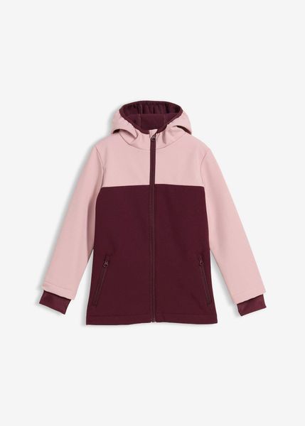 Hydrofobowa kurtka softshellowa z ocieplaniem. Czerwone kurtki i płaszcze dla dziewczynek bonprix, bez wzorów, bez kaptura. Za 149.99 zł.