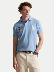 Polo Ralph Lauren Polo 710B21921002 Niebieski jasny Custom Slim Fit. Niebieskie koszulki polo męskie Polo Ralph Lauren, m, bez wzorów, z bawełny, bez ramiączek. Za 949.99 zł.