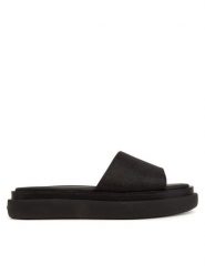 Calvin Klein Klapki Flatform Slide Jacq HW0HW02461 Czarny. Czarne klapki damskie Calvin Klein, bez wzorów, z materiału, bez obcasa. Za 269.99 zł.