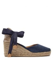Castañer Espadryle Carina/6/002 021644 Niebieski. Niebieskie sandały damskie Castañer, bez wzorów, z materiału, bez obcasa, bez zapięcia. Za 439.99 zł.