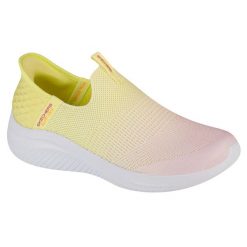 Buty sportowe Sneakersy damskie, Skechers Slip-Ins Ultra Flex 3.0 - Beauty Blend. Żółte obuwie sportowe damskie Skechers, bez wzorów, sportowe, bez zapięcia. Za 359.99 zł.