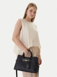 Guess Torebka Janie HWOS99 24060 Czarny. Czarne torebki do ręki damskie Guess, z aplikacjami, ze skóry, bez dodatków. Za 411.99 zł.