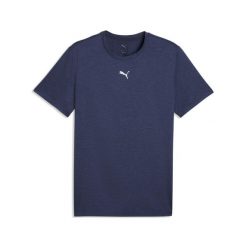 Męska melanżowa koszulka TAD ESSENTIALS z logo Cat PUMA. Niebieskie koszulki sportowe męskie Puma, na jesień, l, bez wzorów, z dżerseju, bez kołnierzyka, bez ramiączek, na fitness i siłownię. Za 99.00 zł.