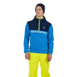 Bluza męska Rossignol Alltrack Fleece. Niebieskie bluzy męskie Rossignol, na zimę, l, bez wzorów, bez kaptura. W wyprzedaży za 356.15 zł.