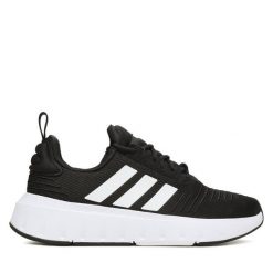 Sneakersy adidas. Czarne trampki i tenisówki chłopięce Adidas, bez wzorów, bez zapięcia. Za 219.99 zł.