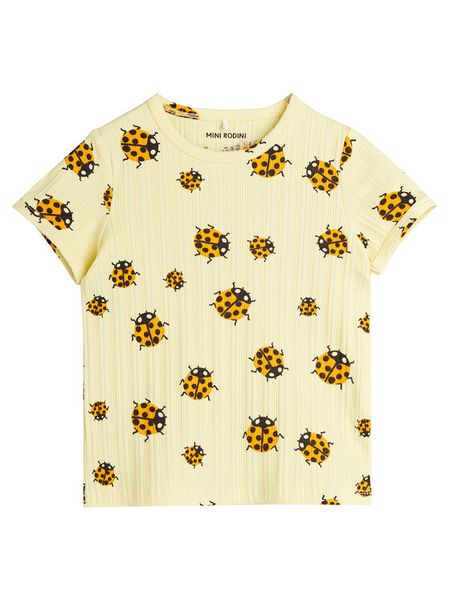 MINI RODINI T-Shirt 2522010623 Żółty Regular Fit. Żółte t-shirty i topy dla dziewczynek Mini Rodini, bez wzorów, z bawełny, bez ramiączek. Za 89.99 zł.