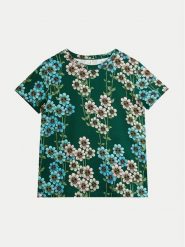 Mini Rodini T-Shirt Daisys 2472013575 Zielony Regular Fit. Zielone t-shirty i topy dla dziewczynek Mini Rodini, bez wzorów, z lyocellu, bez ramiączek. Za 89.99 zł.