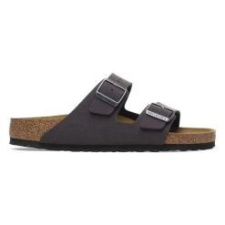 Klapki Unisex Birkenstock Arizona Birko-Flor Velvet Gray. Szare klapki męskie Birkenstock, z weluru, eleganckie. Za 329.99 zł.