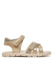 Tommy Hilfiger Sandały T1A2-33771-1381 S Złoty. Żółte sandały dziewczęce Tommy Hilfiger, ze skóry, bez zapięcia. Za 179.99 zł.