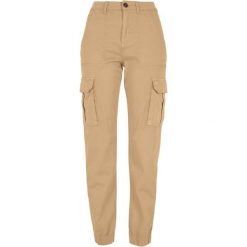 Spodnie Damskie Twill Utility. Brązowe spodnie sportowe damskie Urban Classics, bez wzorów. Za 186.99 zł.