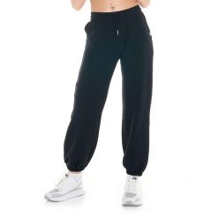 Damskie joggery Energy. Czarne obuwie sportowe damskie LEONE 1947 APPAREL, l, bez wzorów, z tkaniny, na fitness i siłownię. Za 84.16 zł.