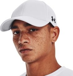 Czapka z daszkiem męska Under Armour Team Blitzing biała 1376702 100 M/L. Białe czapki i kapelusze męskie Under Armour, bez wzorów. Za 78.99 zł.