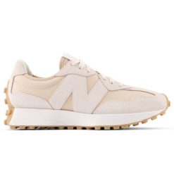 Buty damskie New Balance WS327KAX – beżowe. Brązowe obuwie sportowe damskie New Balance, bez wzorów, z dresówki. Za 549.99 zł.