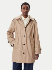 Tommy Hilfiger Parka Essential WW0WW43742 Beżowy Regular Fit. Brązowe kurtki damskie Tommy Hilfiger, bez wzorów, z bawełny, bez kaptura. Za 649.99 zł.