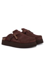 D.Franklin Klapki DFSH414005 Brązowy. Brązowe klapki damskie D.Franklin, bez wzorów, ze skóry, bez obcasa. Za 569.99 zł.