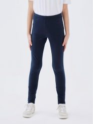 NAME IT Legginsy 13195885 Granatowy Regular Fit. Niebieskie legginsy dla dziewczynek Name it, bez wzorów, z bawełny. Za 49.99 zł.