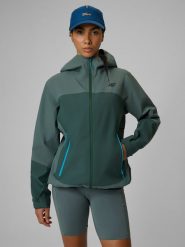 4F Kurtka trekkingowa membrana 15000 damska - khaki XS. Brązowe płaszcze damskie 4f, na lato, l, bez wzorów, z tkaniny, wizytowe, bez kaptura. Za 699.99 zł.