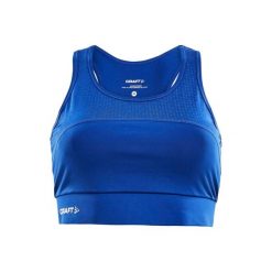 Koszulka treningowa damska Craft Sport-bh Top Rus. Niebieskie koszulki sportowe damskie Craft, m, bez wzorów, z materiału, bez kołnierzyka, bez ramiączek, do biegania. Za 168.00 zł.