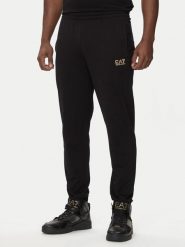 Spodnie dresowe męskie EA7 Emporio Armani sportowe treningowe czarne. Czarne spodnie sportowe męskie EA7, na lato, m, bez wzorów, z dresówki, trekkingowe. Za 348.45 zł.