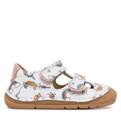 Sandały Froddo. Białe sandały dziewczęce Froddo, bez zapięcia. Za 349.99 zł.