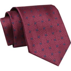 Męski Krawat - ALTIES - Klasyczny - Ciemnoczerwony, Geometryczny Motyw. Czerwone krawaty i muchy Alties, bez wzorów, z tkaniny, eleganckie. Za 49.00 zł.
