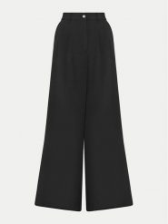 Guess Spodnie palazzo W5GB02 WH9Y2 Czarny Wide Leg. Czarne spodnie materiałowe damskie Guess, xl, z aplikacjami, z materiału. Za 299.99 zł.