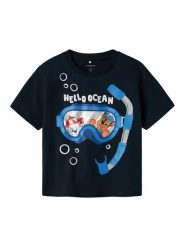 NAME IT T-Shirt Morish 13240711 Granatowy Standard Fit. Niebieskie t-shirty dla chłopców Name it, bez wzorów, z bawełny, bez ramiączek. Za 49.99 zł.