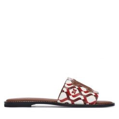 Klapki Max Mara. Brązowe klapki damskie Max Mara, bez wzorów, bez obcasa. Za 974.99 zł.