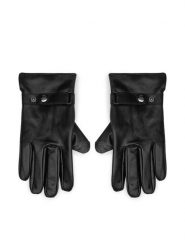 Lasocki Rękawiczki Męskie 2M6-004-AW22 M/L Czarny. Czarne rękawiczki męskie Lasocki, bez wzorów, ze skóry. Za 99.99 zł.