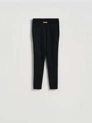 Legginsy z paskiem - czarny. Czarne legginsy damskie Reserved, l, bez wzorów, z dzianiny. Za 89.99 zł.