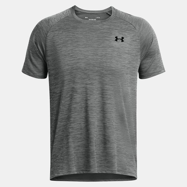 Koszulka Under Armour Tech Textured. Szare koszulki sportowe męskie Under Armour, bez wzorów, bez kołnierzyka, bez ramiączek. Za 108.39 zł.