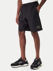 EA7 Emporio Armani Szorty sportowe 7M001340 AF21099 UC001 Czarny Regular Fit. Czarne krótkie spodenki sportowe męskie EA7 Emporio Armani, m, bez wzorów, z syntetyku. Za 539.99 zł.