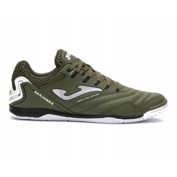 Buty piłkarskie halówki męskie JOMA MAXIMA na halę. Zielone buty sportowe męskie Joma, bez zapięcia, do piłki nożnej. Za 169.99 zł.