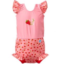 Strój kąpielowy dziecięcy z pieluszką Splash About Happy Nappy Frills. Czerwone stroje kąpielowe dla dziewczynek SPLASH ABOUT, bez wzorów. Za 129.99 zł.