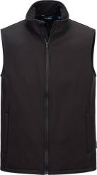 Kurtka męska Portwest TK22 - Softshell dwuwarstwowy Print & Promo - czarny S. Czarne kurtki męskie Portwest, m, bez wzorów, z softshellu, bez kaptura. Za 88.93 zł.